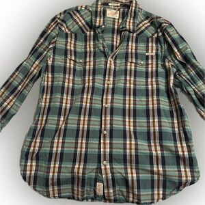 Lucky Brand Mens Pearl Snap Western Classic Fit Shirt